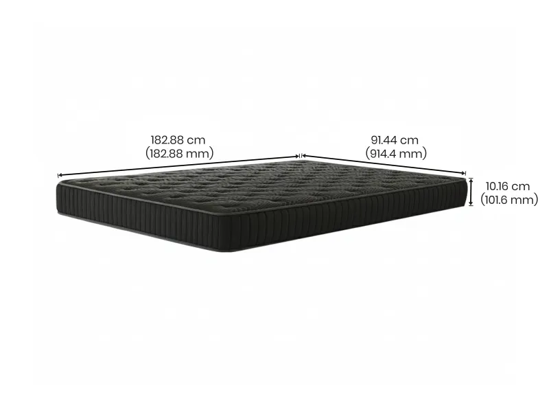 Hugo Solid Wood Sofa Cum Bed with 4 Inches Mattress